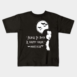 Black is Such a Happy Color Quote Gothic Grunge Punk Halloween Kids T-Shirt